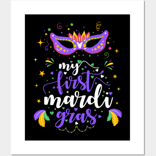 My First Mardi Gras Masquerade Bead Parade Women Men Kids Posters and Art